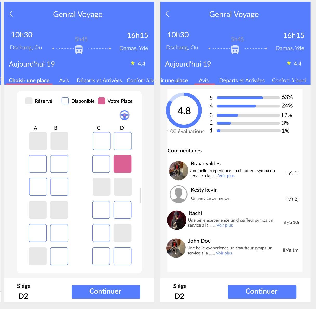 Application de Réservation de Bus