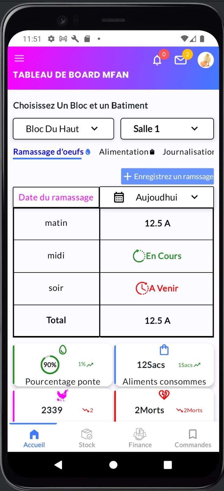 Application de Gestion de Ferme Avicole